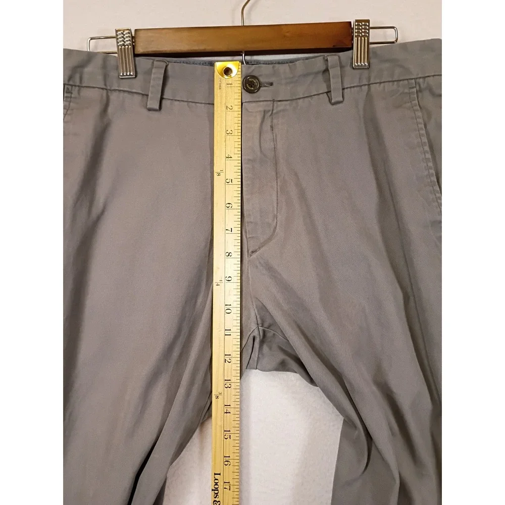 Business Casual Banana Republic Mens 35x32 Gray Aiden Slim Fit Chino Pants
